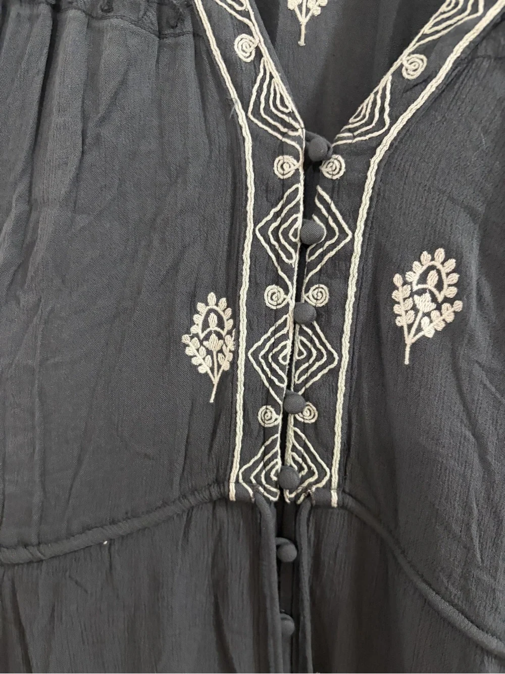 Free People Riley Embroidered Maxi Dress - Size  S